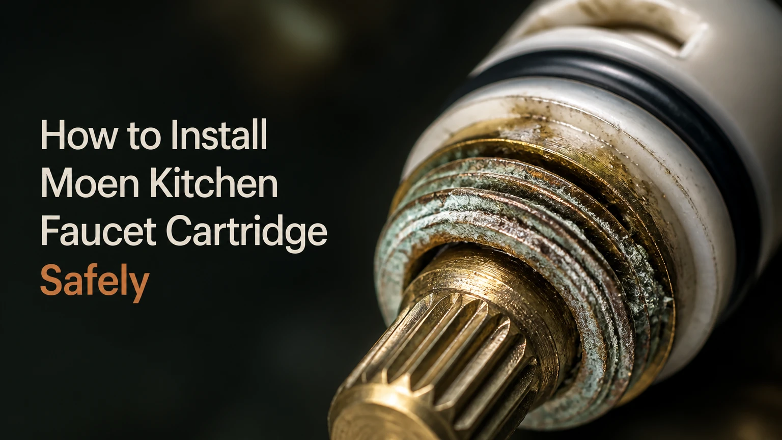 how to install moen kitchen faucet cartridge safely