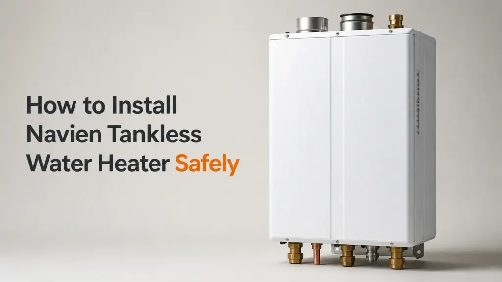 how to install navien tankless water heater safely