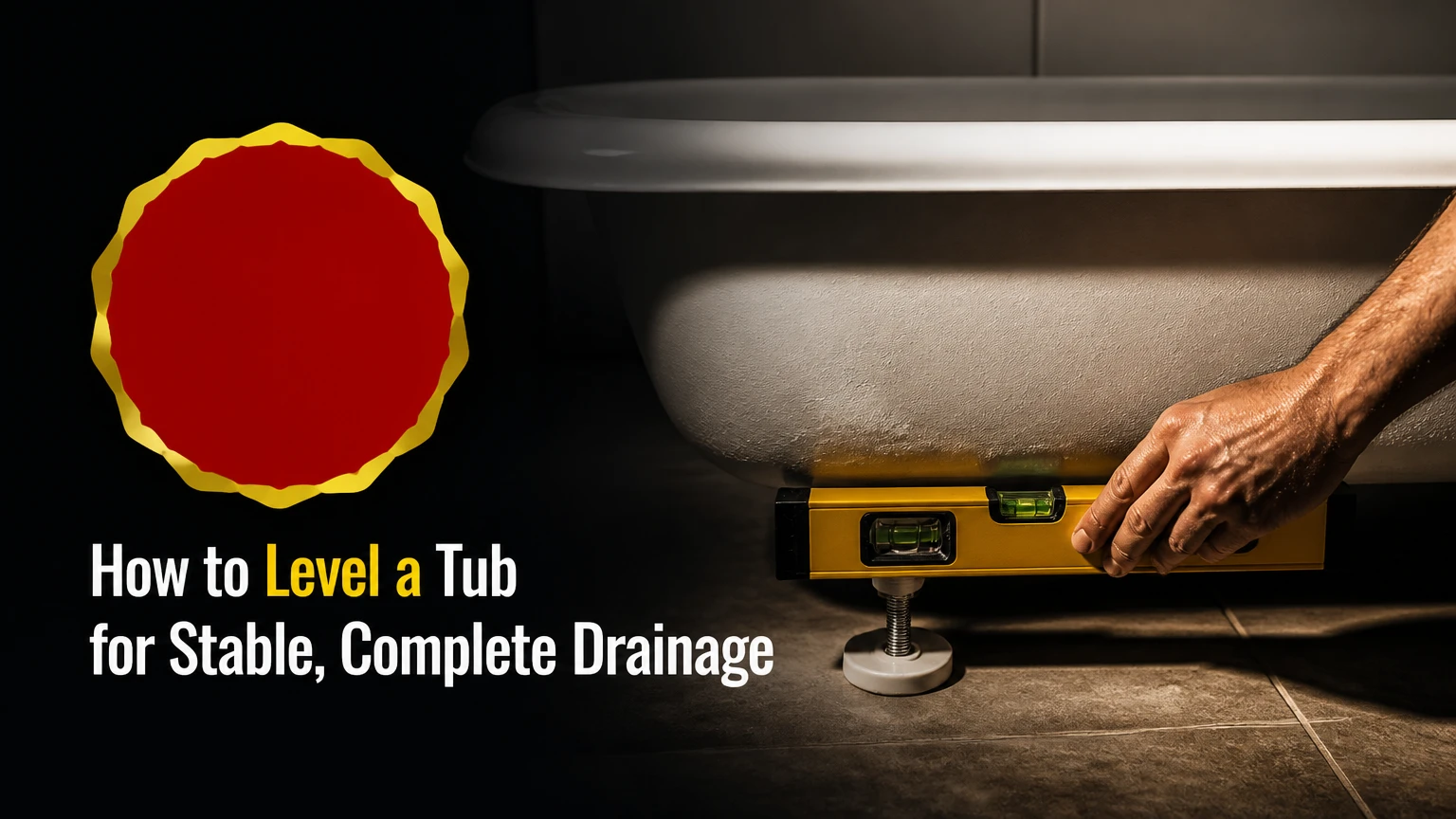 how to level a tub