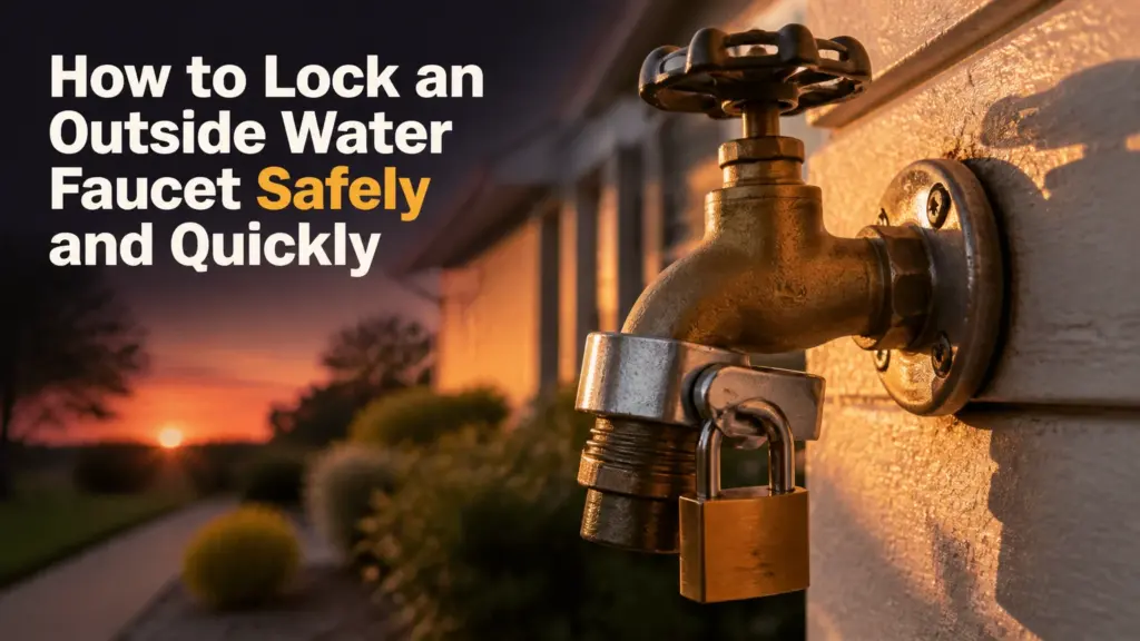 how to lock an outside water faucet safely and quickly