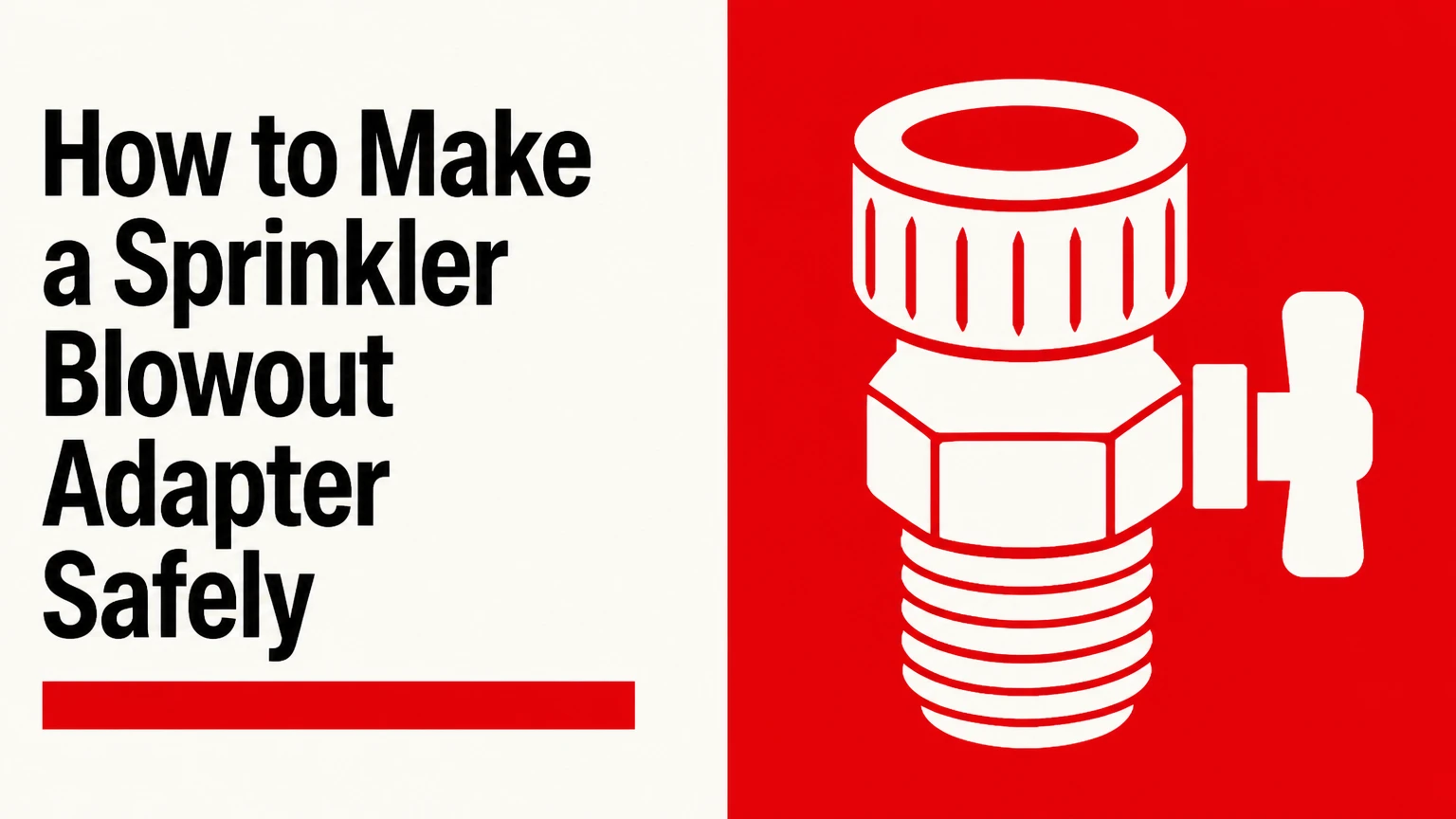 how to make a sprinkler blowout adapter safely