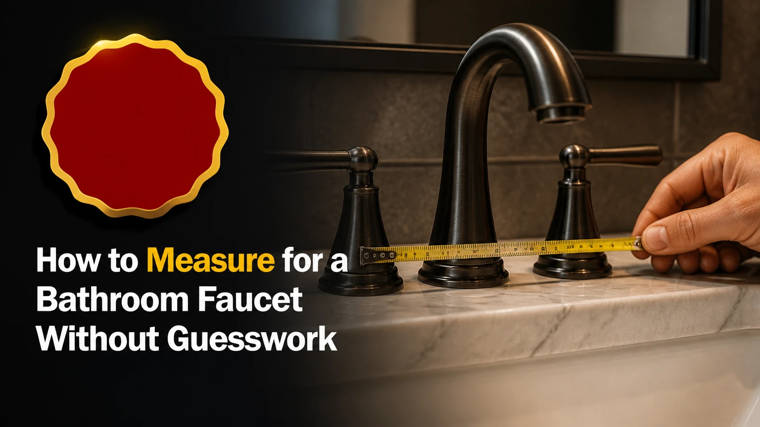 how to measure for a bathroom faucet