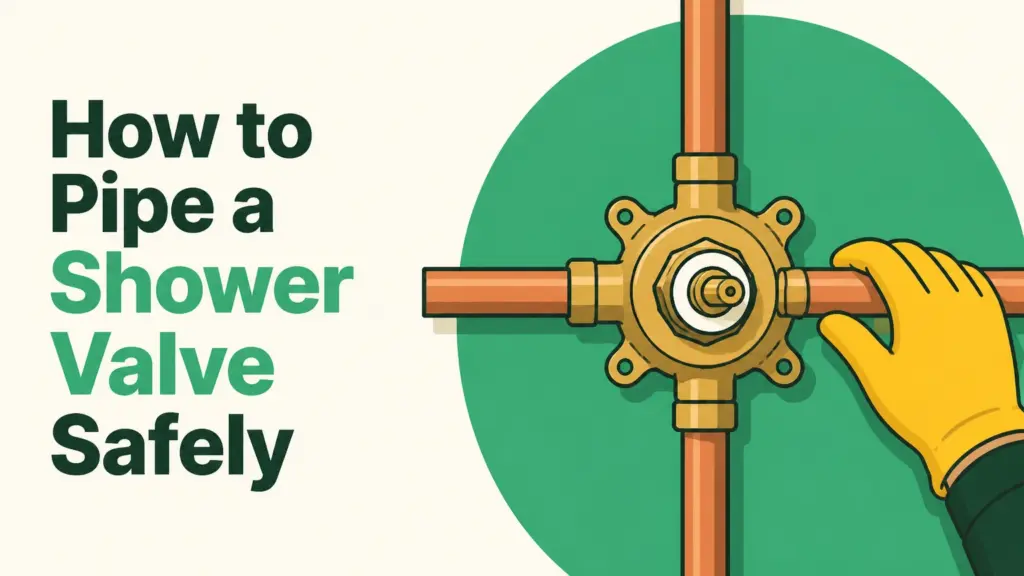 how to pipe a shower valve safely