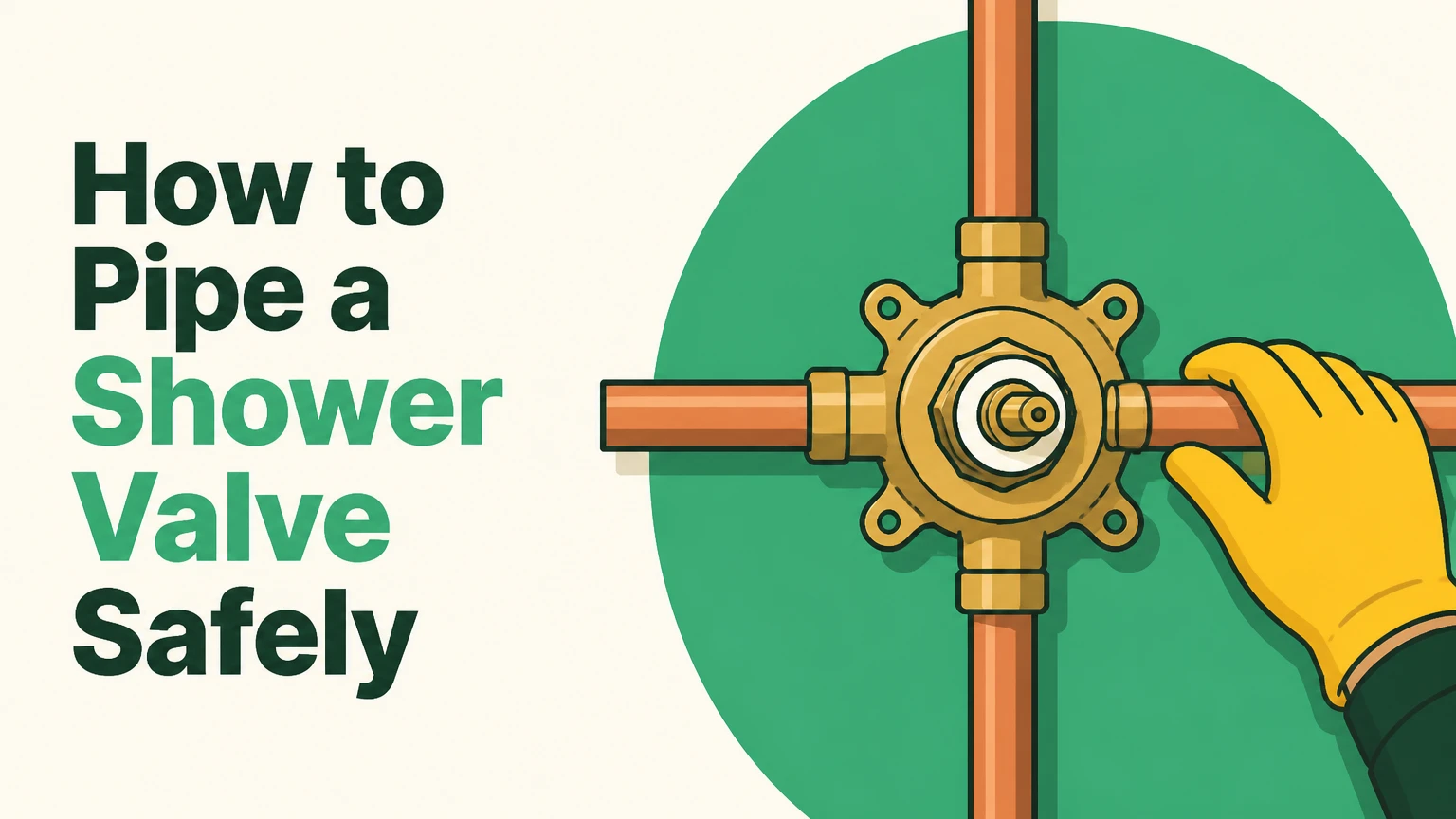 how to pipe a shower valve safely