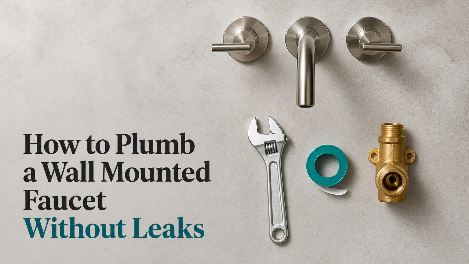 how to plumb a wall mounted faucet without leaks