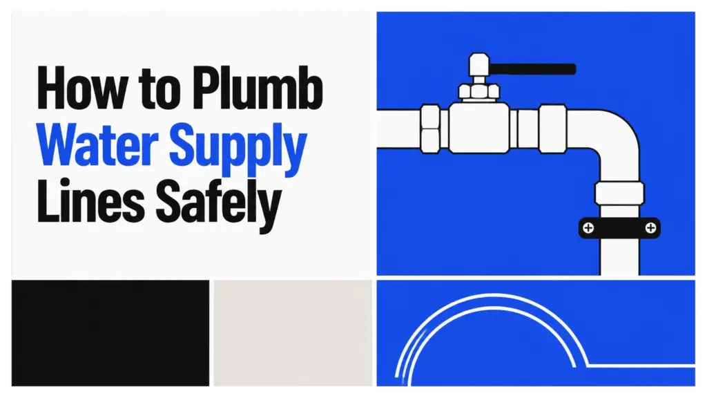 how to plumb water supply lines safely