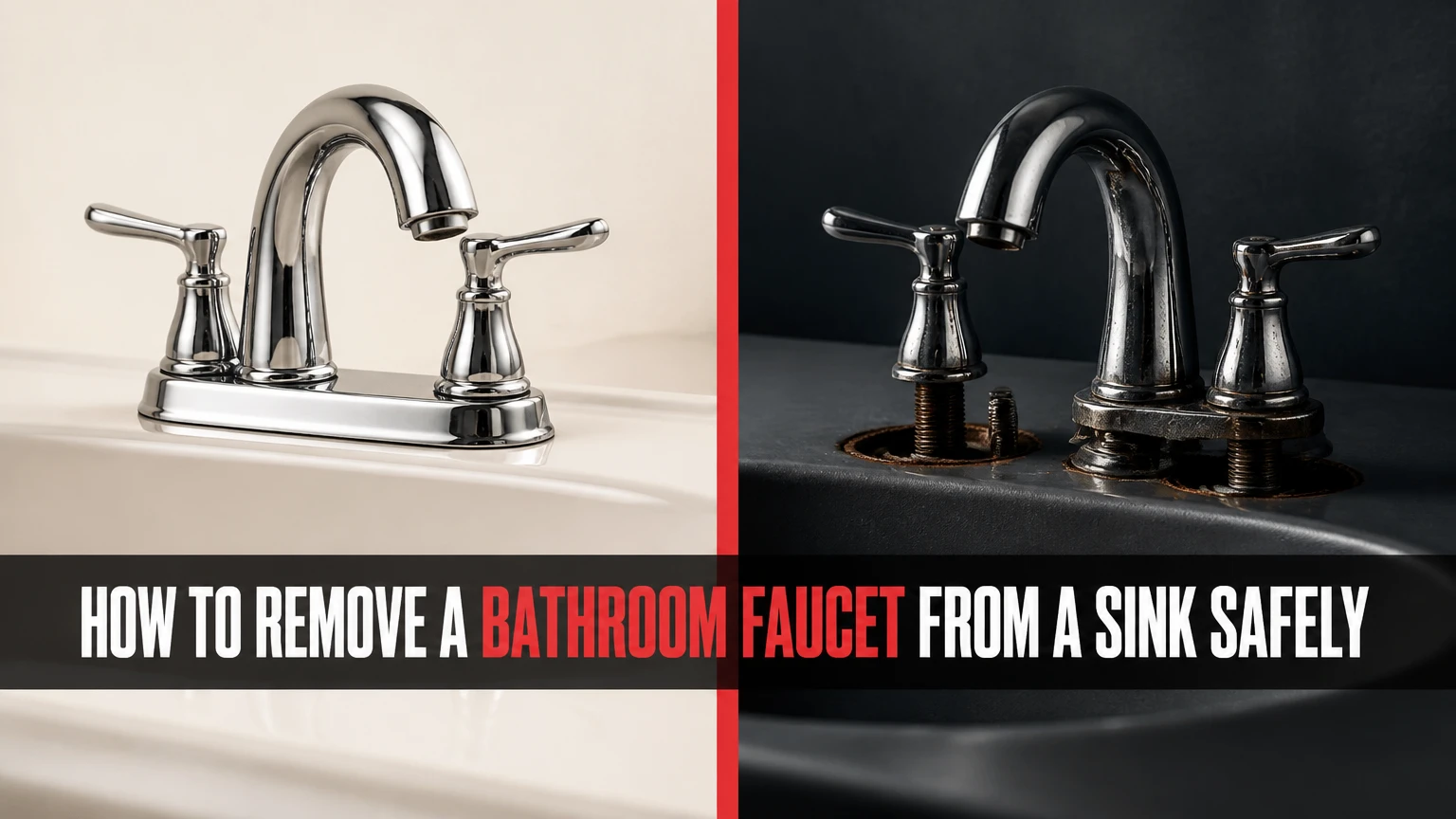 how to remove a bathroom faucet from a sink safely
