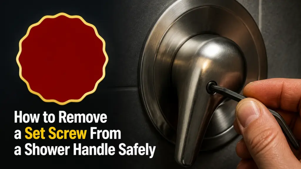 how to remove a set screw from a shower handle safely