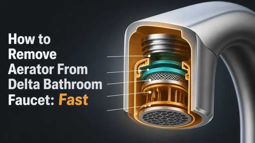 how to remove aerator from delta bathroom faucet