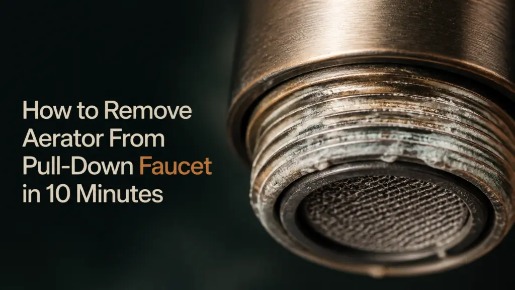 how to remove aerator from pull down faucet