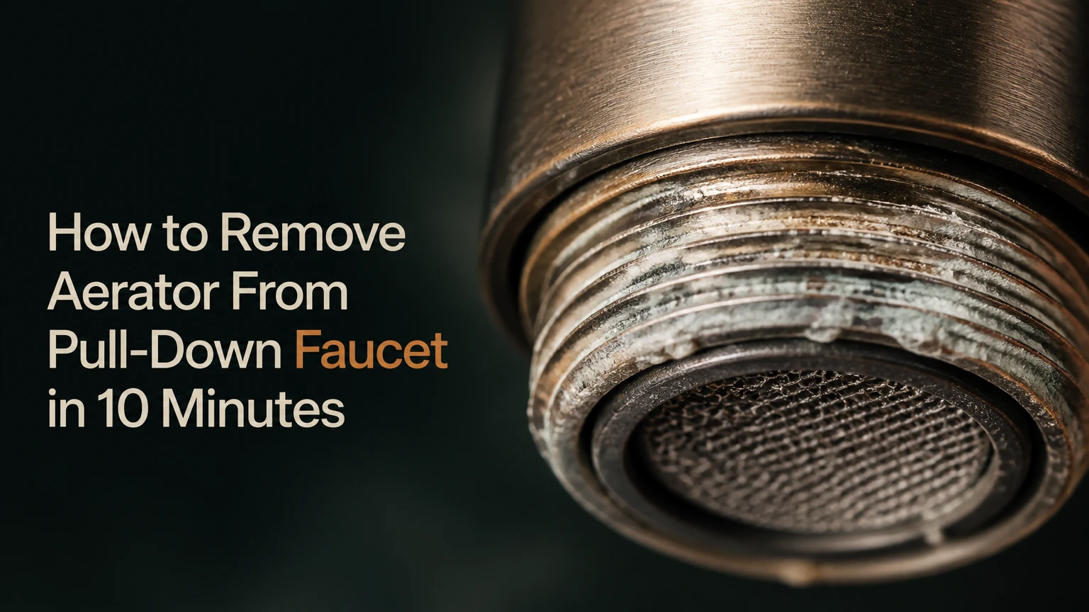how to remove aerator from pull down faucet