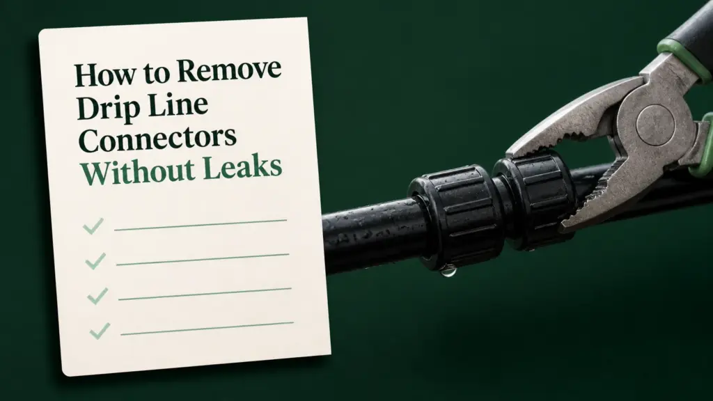 how to remove drip line connectors