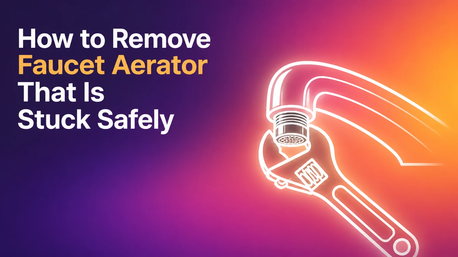 how to remove faucet aerator that is stuck safely