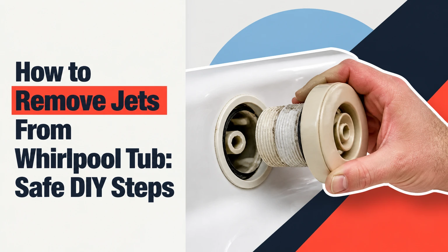 how to remove jets from whirlpool tub
