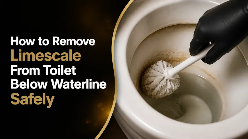 how to remove limescale from toilet below waterline safely