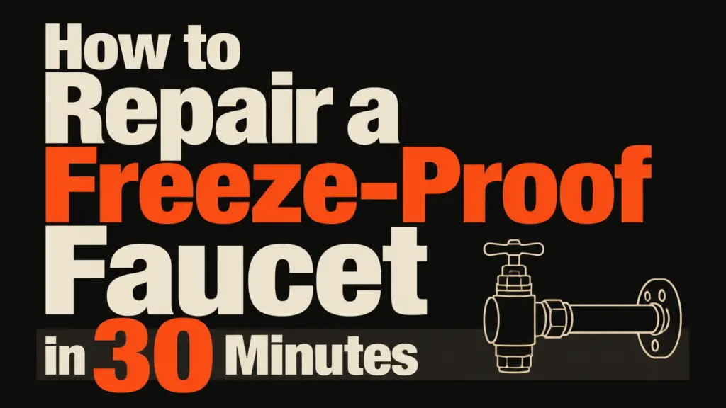 how to repair a freeze proof faucet in 30 minutes