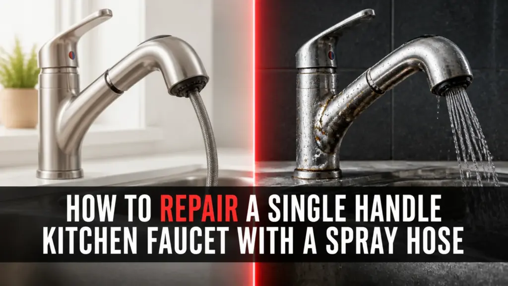 How to Repair a Single Handle Kitchen Faucet With a Spray Hose