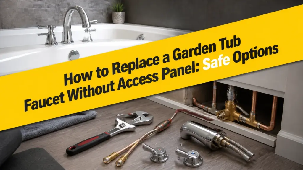 how to replace garden tub faucet without access panel