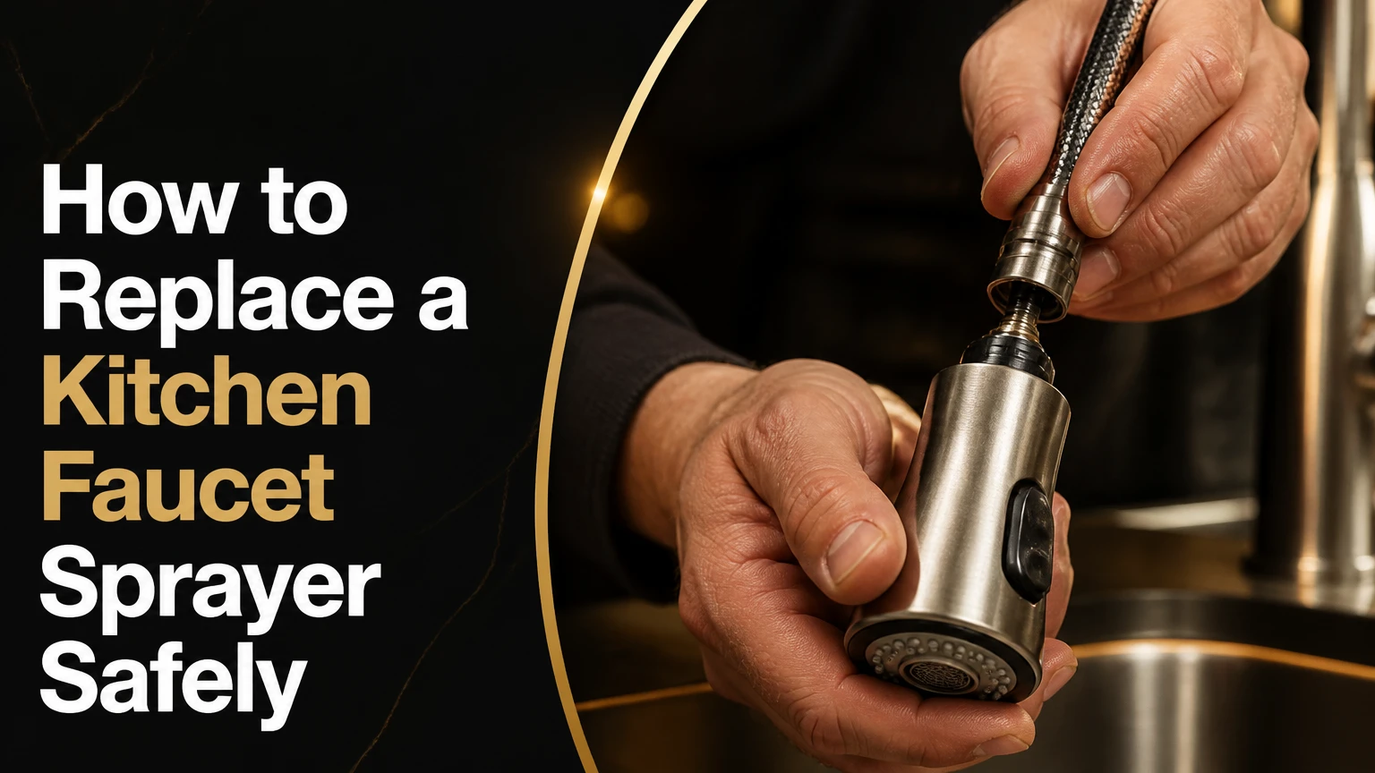 how to replace a kitchen faucet sprayer safely