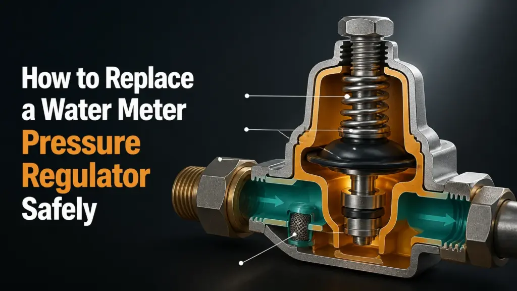 how to replace a water meter pressure regulator