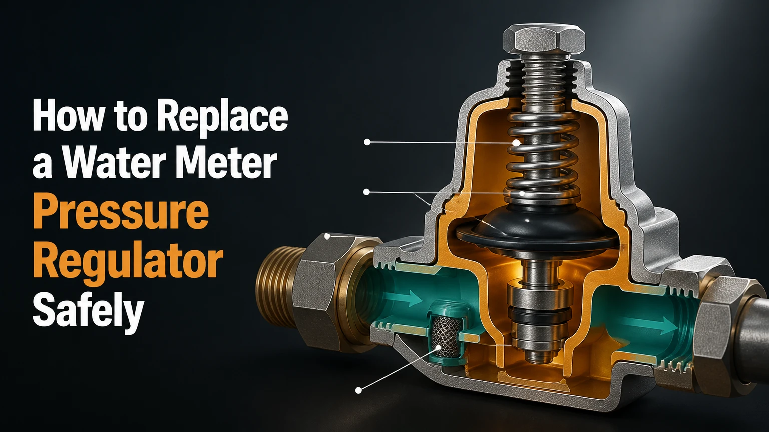 how to replace a water meter pressure regulator
