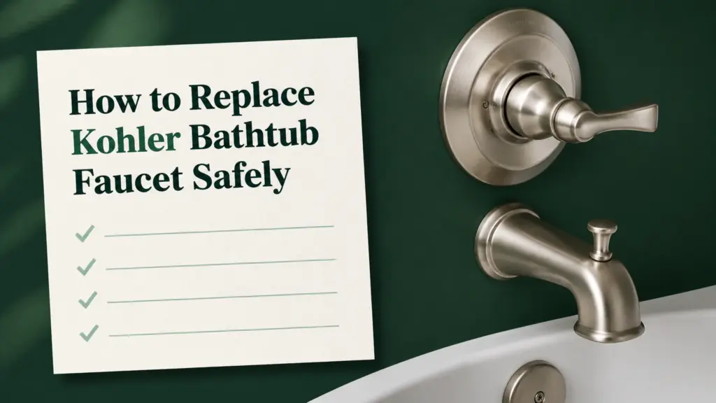 how to replace kohler bathtub faucet safely