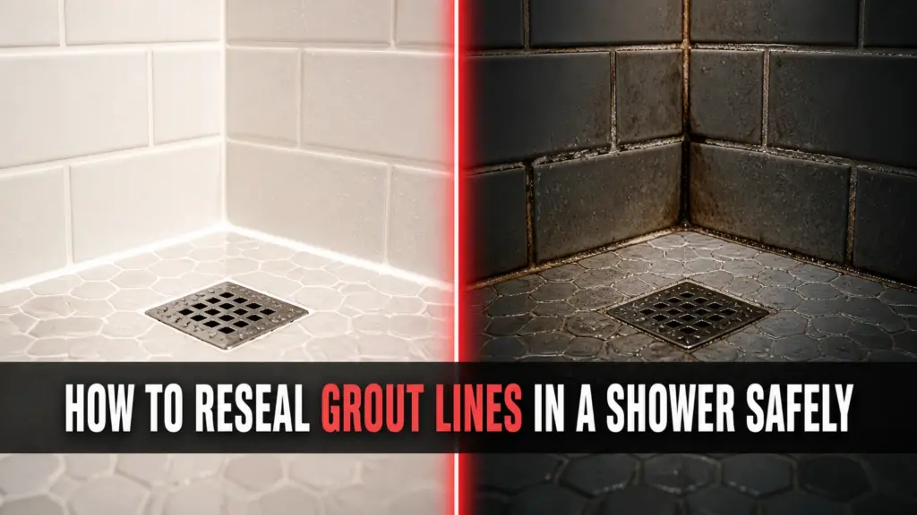 how to reseal grout lines in a shower safely