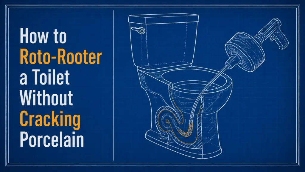 how to roto rooter a toilet without cracking porcelain
