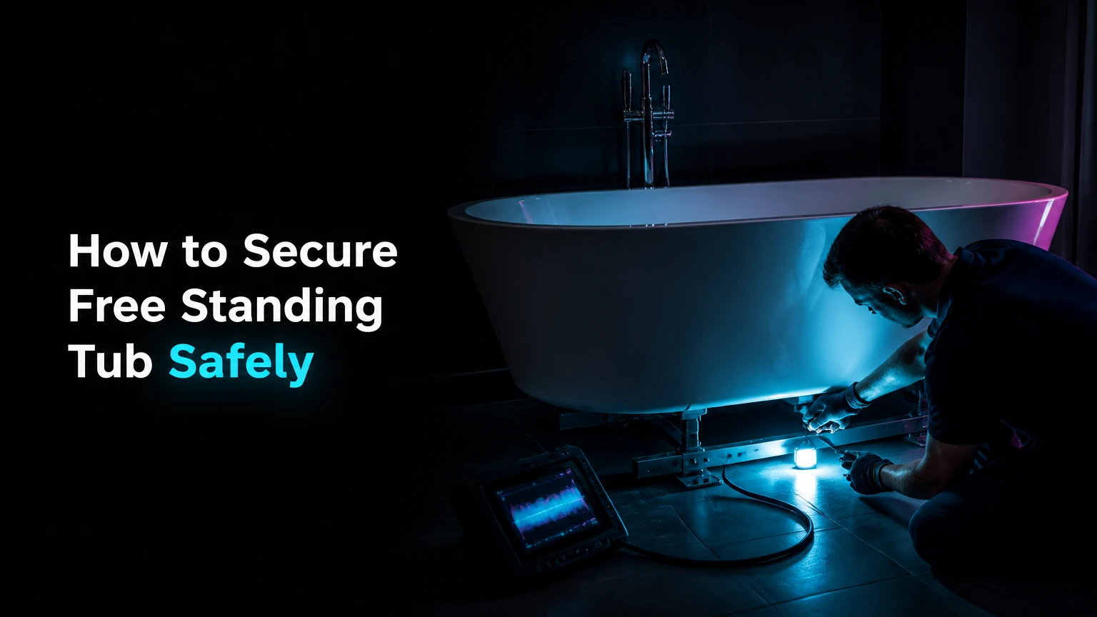 how to secure free standing tub