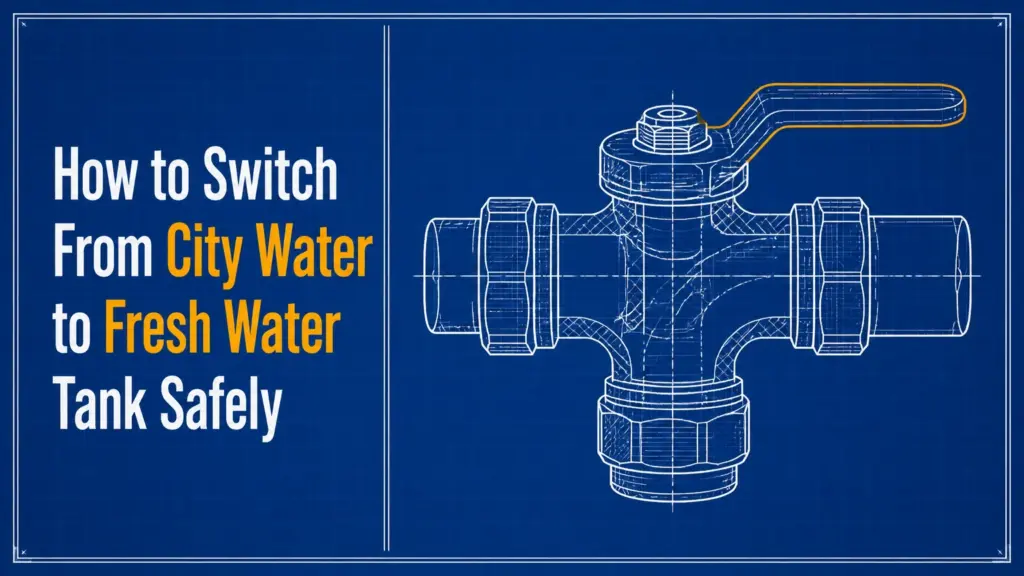 how to switch from city water to fresh water tank