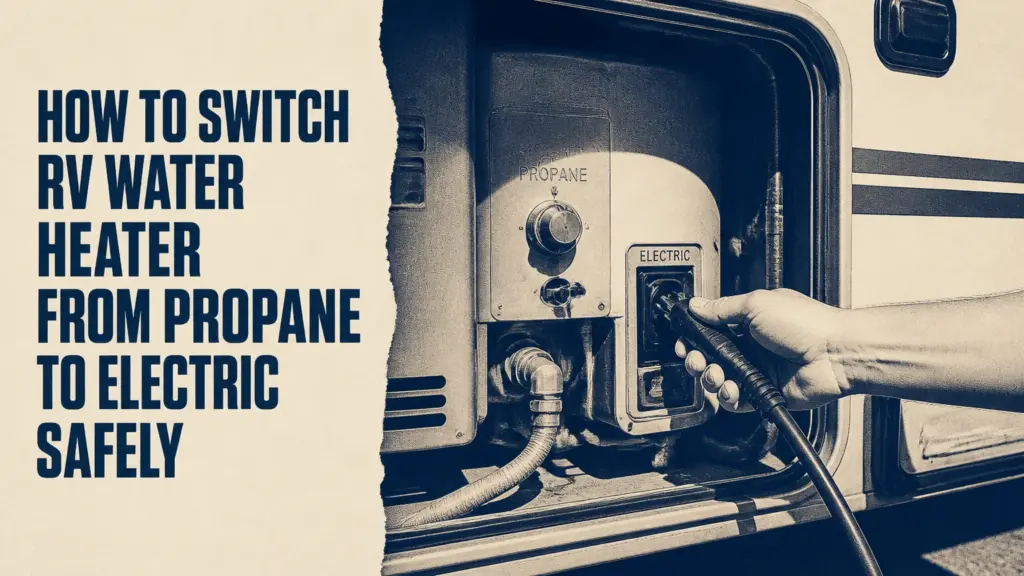 how to switch rv water heater from propane to electric safely