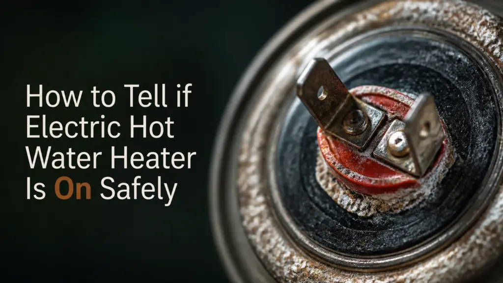 how to tell if electric hot water heater is on safely