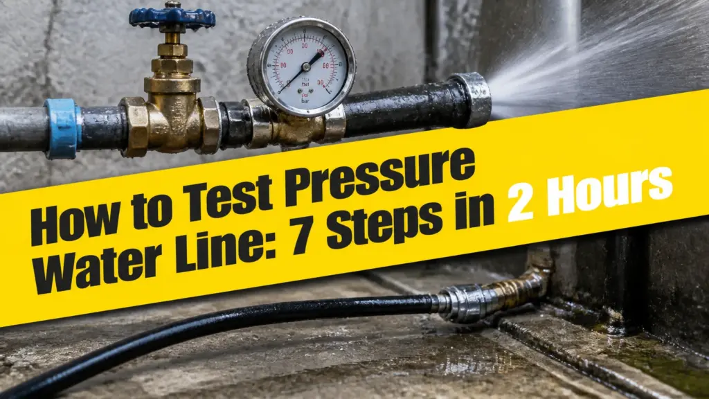 how to test pressure water line