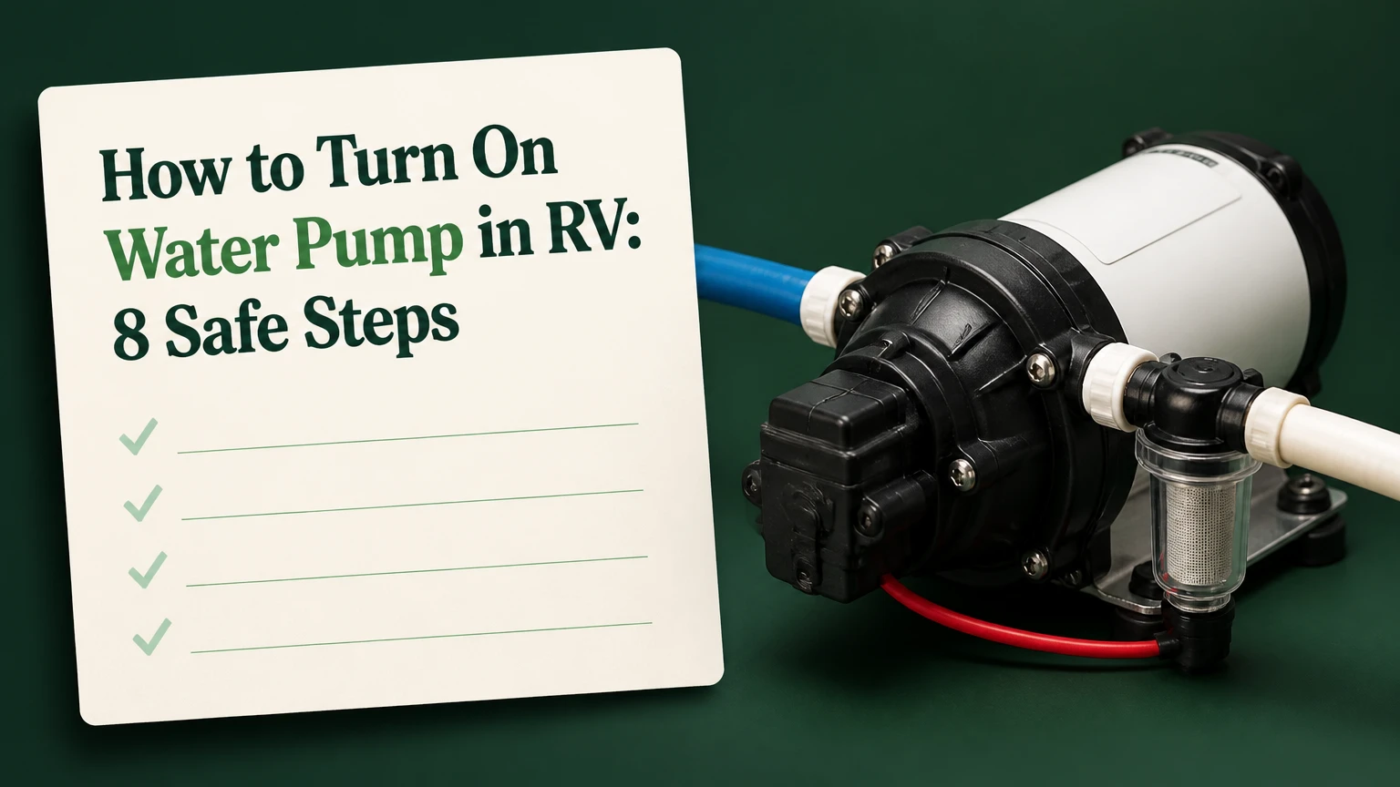 how to turn on water pump in rv
