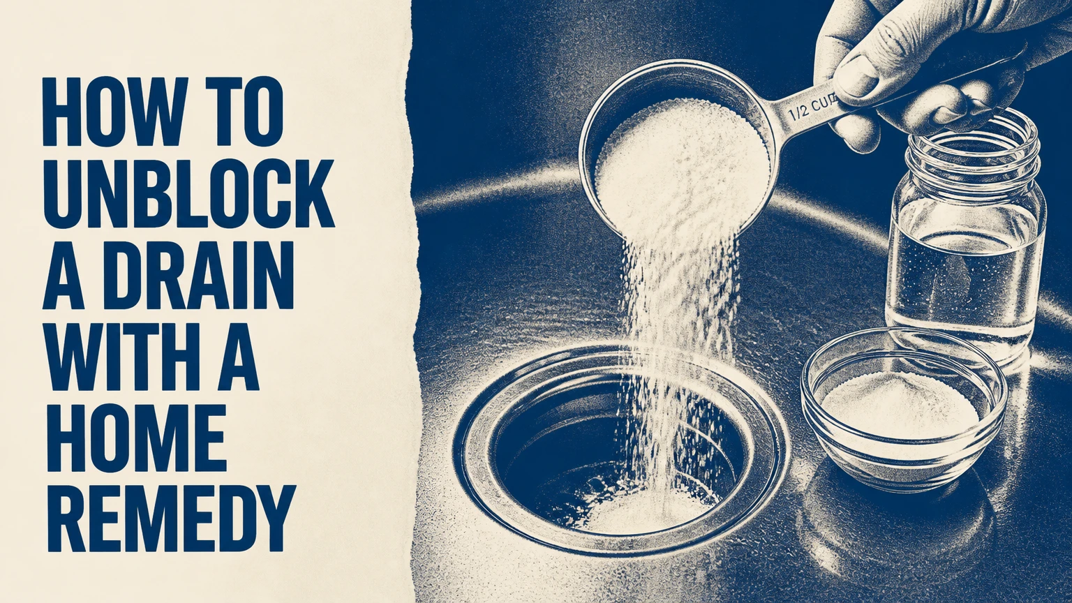 How to Unblock a Drain With a Home Remedy