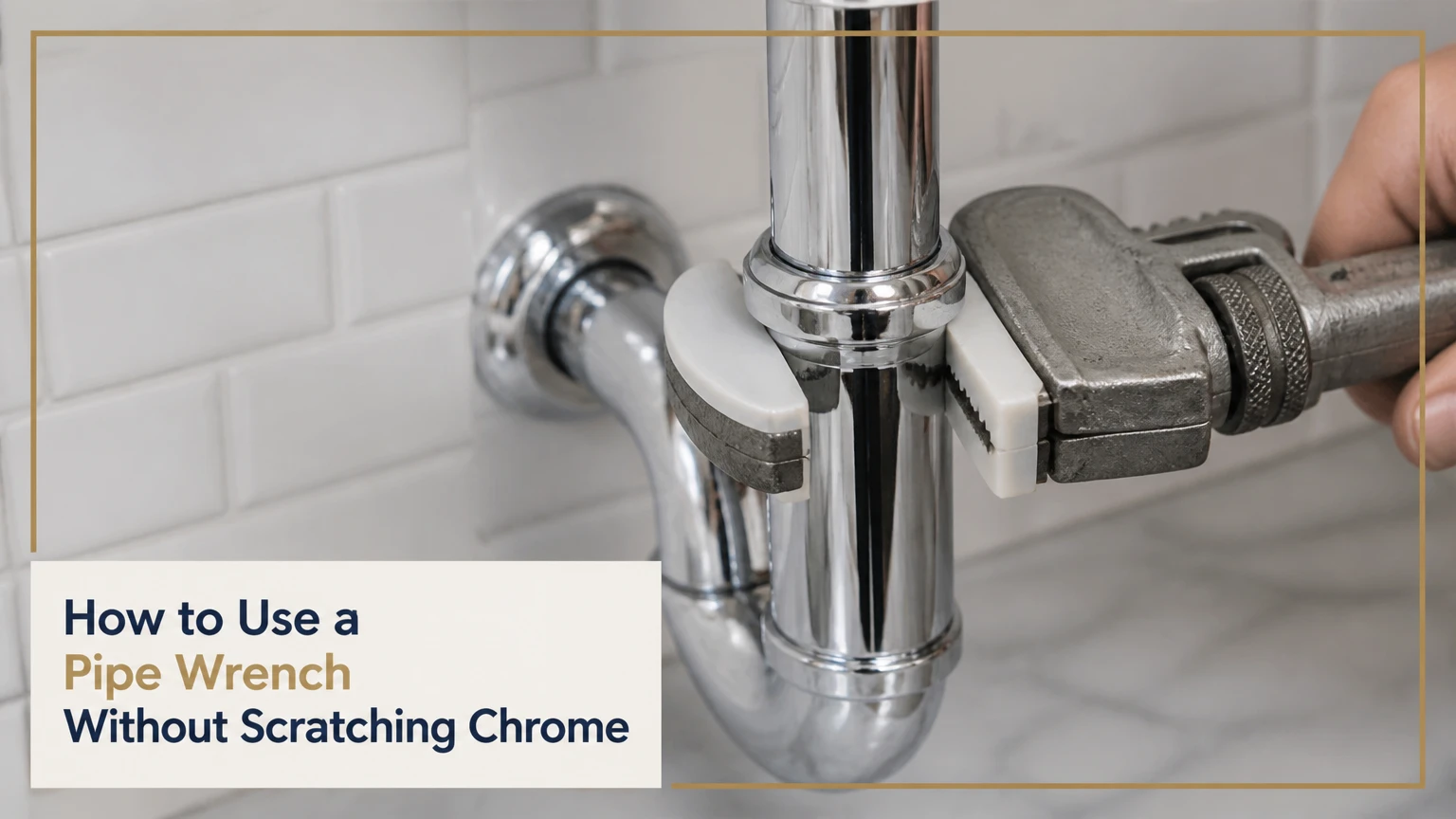how to use a pipe wrench without scratching chrome