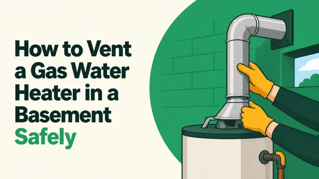 how to vent a gas water heater in a basement safely