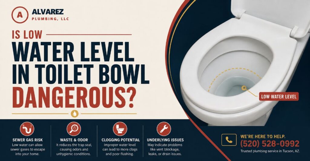 is low water level in toilet bowl dangerous