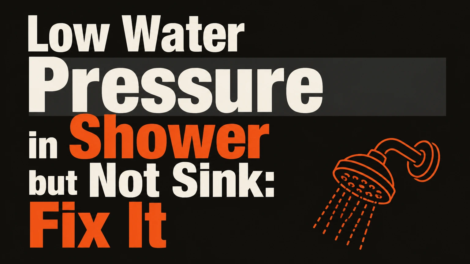 Low Water Pressure in Shower but Not Sink: Fix It