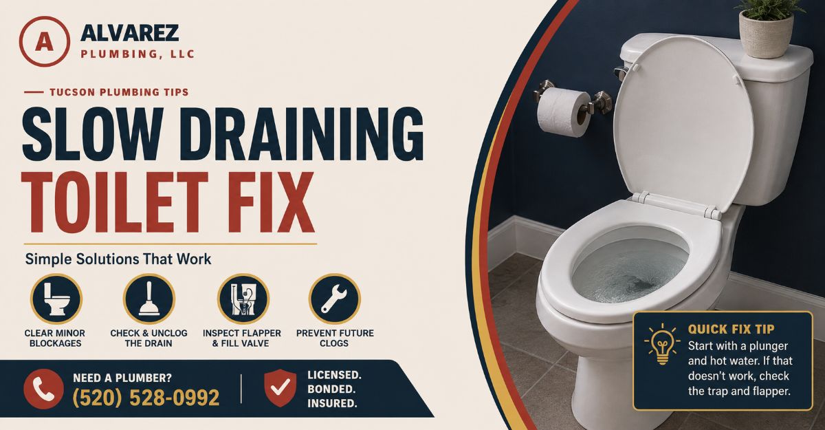 slow draining toilet fix