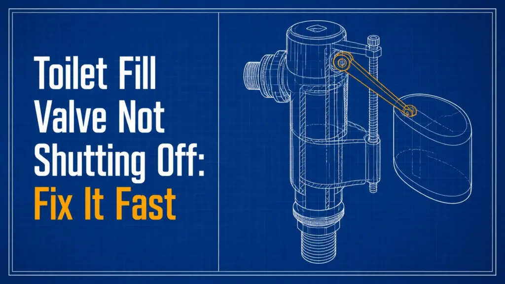 Toilet Fill Valve Not Shutting Off: Fix It Fast