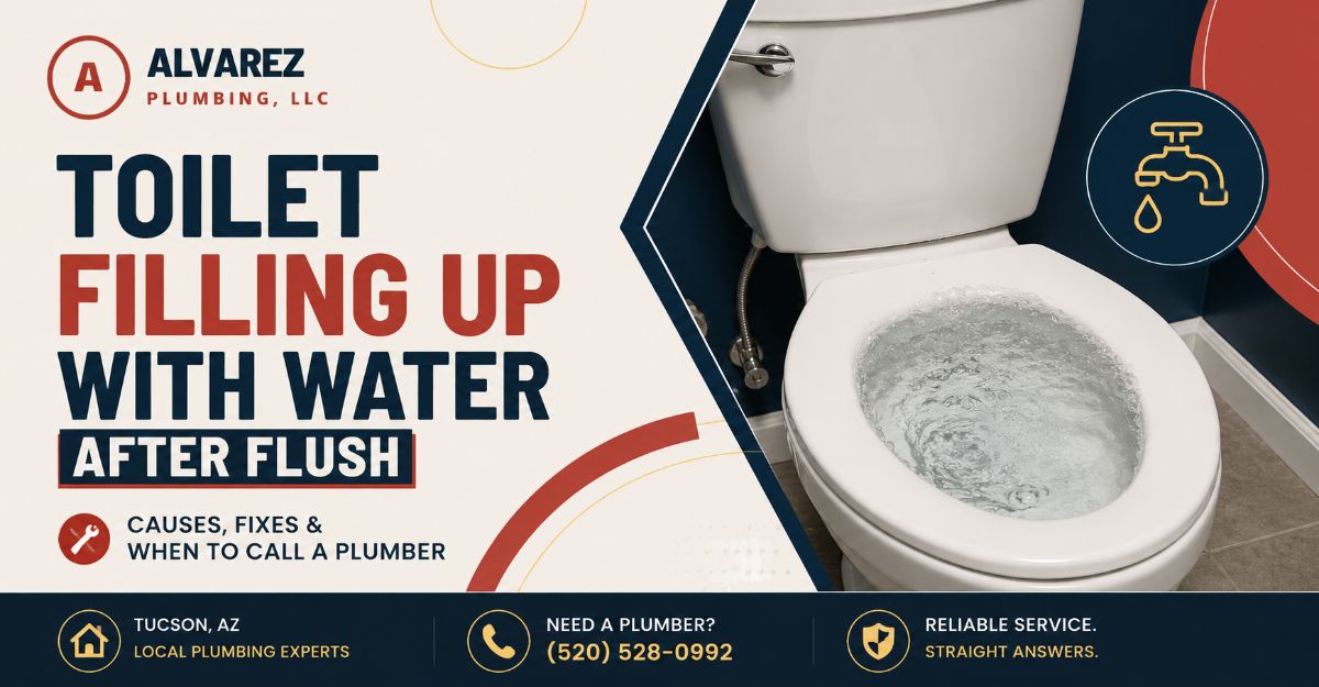 toilet filling up with water after flush
