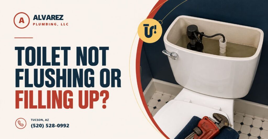 toilet not flushing or filling up