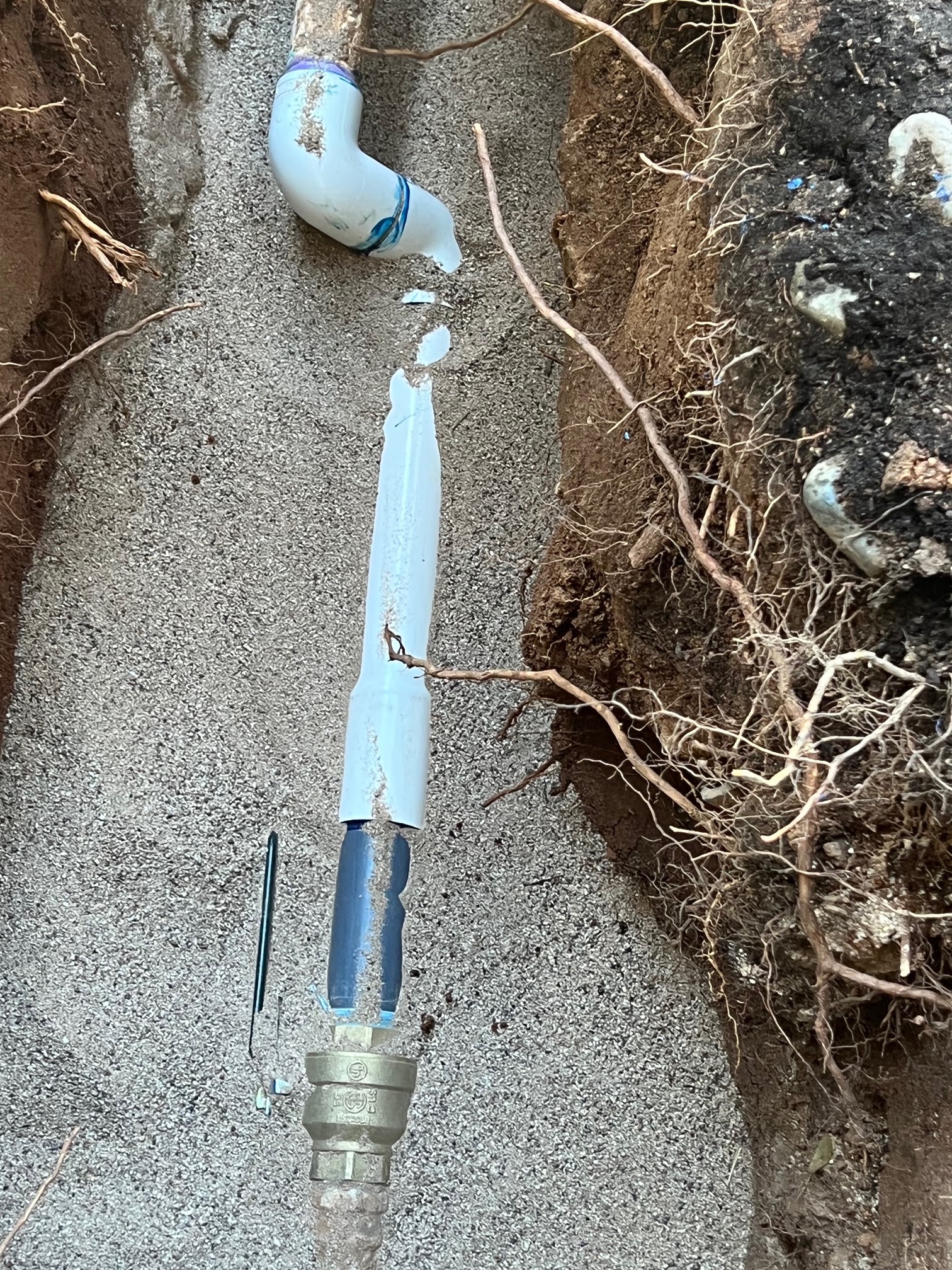 Underground plumbing line repair